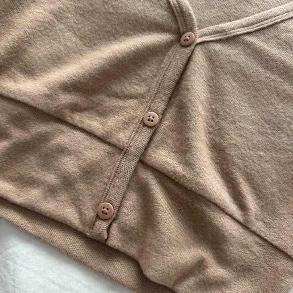 ALO YOGA - ALOLUX CROPPED ME TIME CARDIGAN in Toasted Almond - Picture 5 of 7